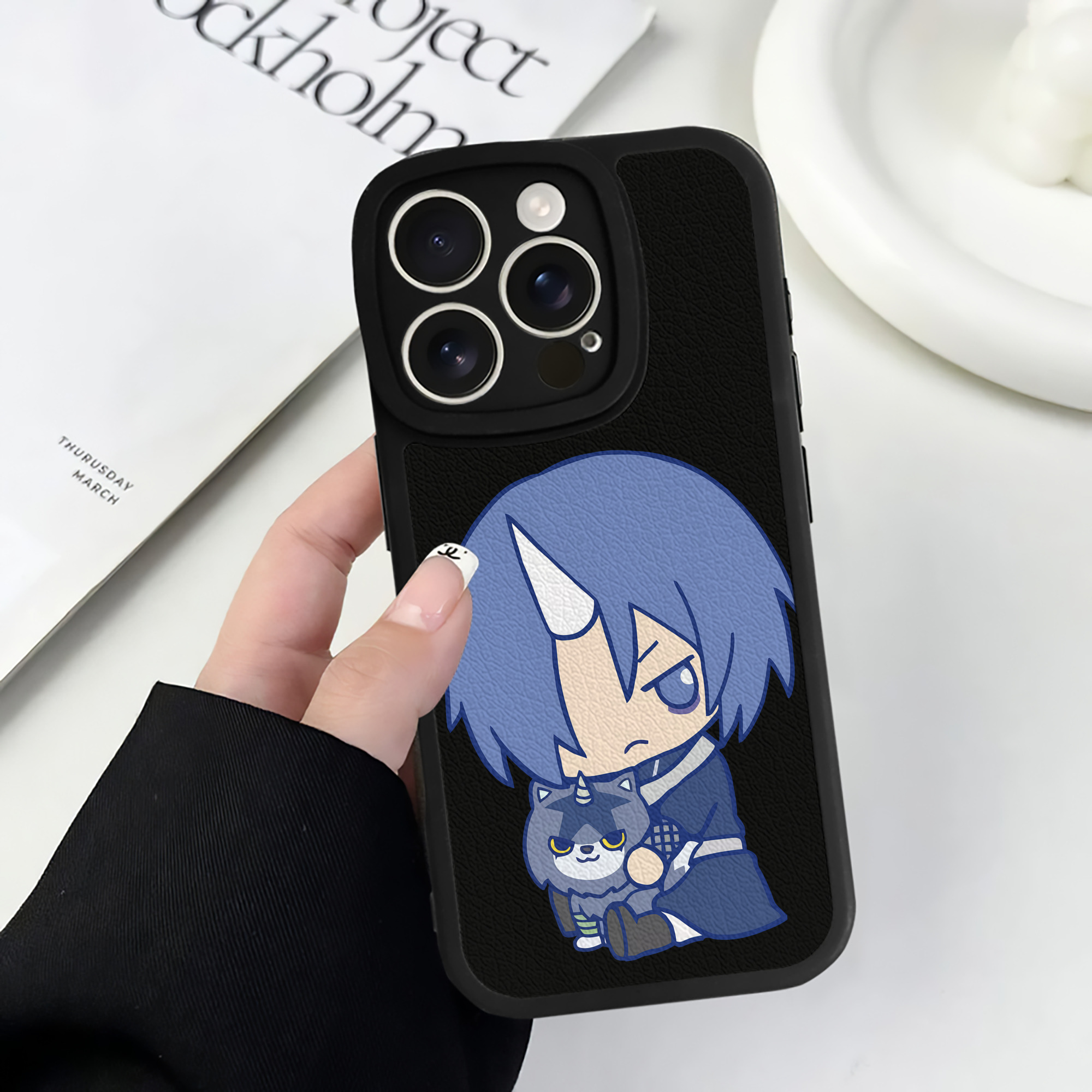 （画像用） 転スラ Regarding Reincarnated to Slime 【iPhone 16シリーズ対応】シリコンスマホケース（レザー調） 材質：シリコン